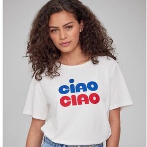 Like New South Parade Lola - Round Neck Tee - Ciao Ciao - Off White - Small